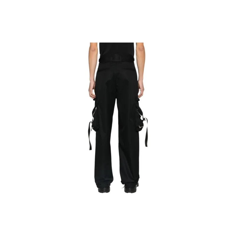 OFF WHITE Belted Straight Leg Trousers-4