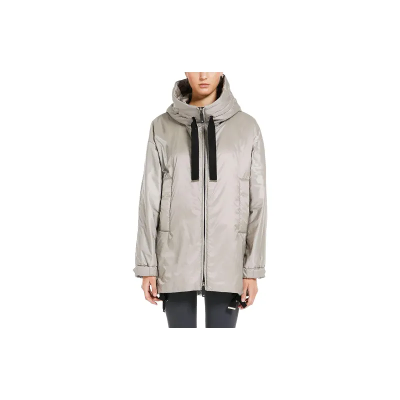 MAXMARA THE CUBE Greenfe Collection Water-Repellent Canvas Jacket Jackets Coats Women's Light Gray-2