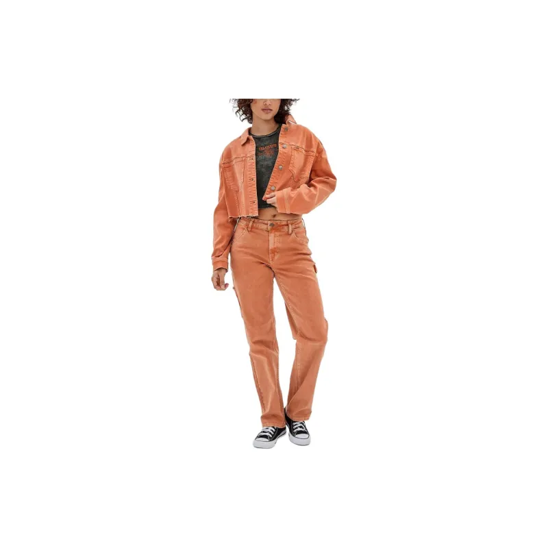 GUESS Originals Denim Jacket Jackets Coats Women's Orange-3