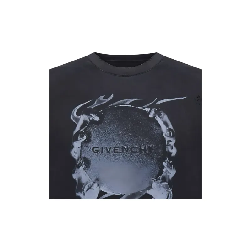 Givenchy Logo Ring Printed Crewneck T Shirt-5