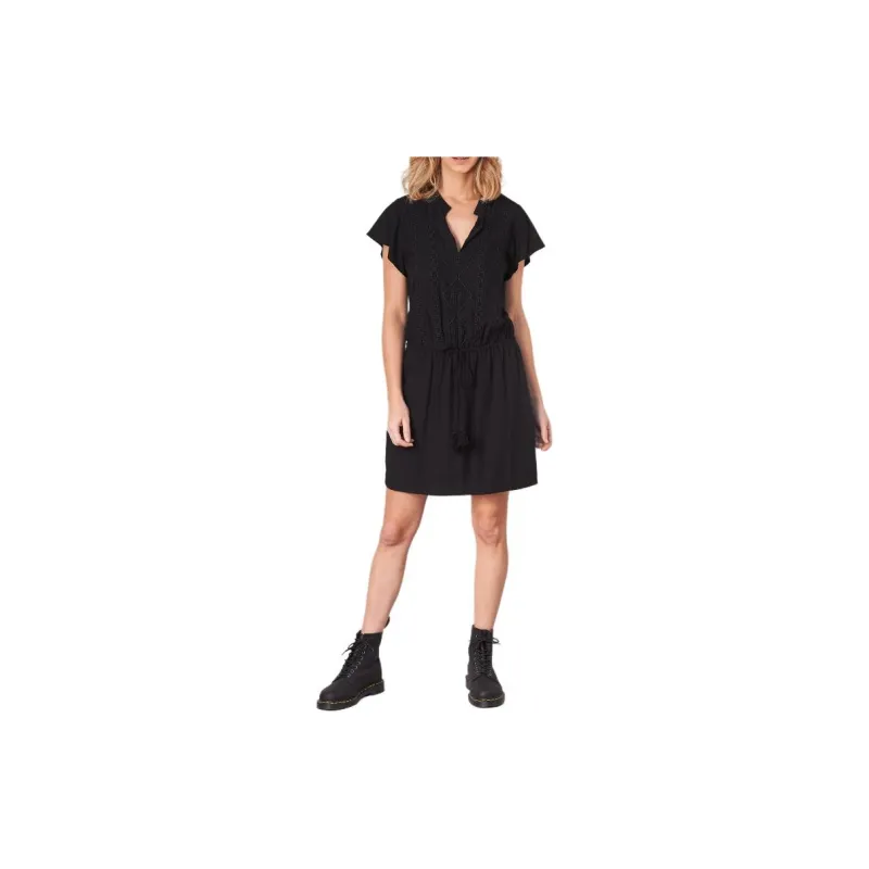 IKKS PARIS Short Sleeved Dress Women's Black-1