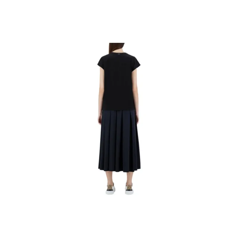 HERNO Logo Embellished Crewneck T Shirt-4
