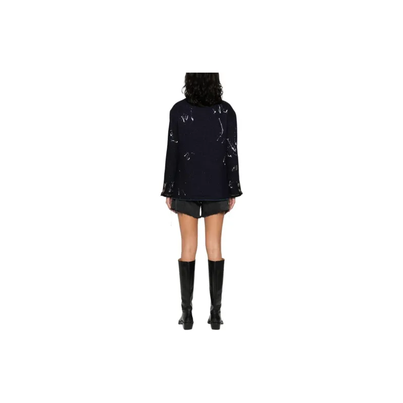 R13 Chain-link Paint-splatter Jacket-2