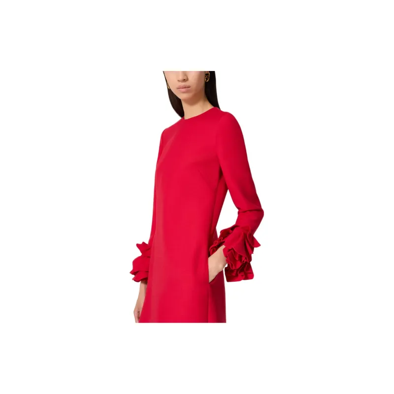 Valentino FW24 Long Sleeved Dress Women's Red-3