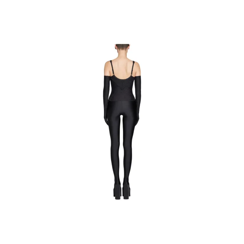 Balenciaga Allover Logo Lace Detailed Lingerie Top-3