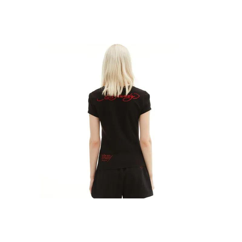 Ed Hardy T Shirts Women's Black E1OSW127-2