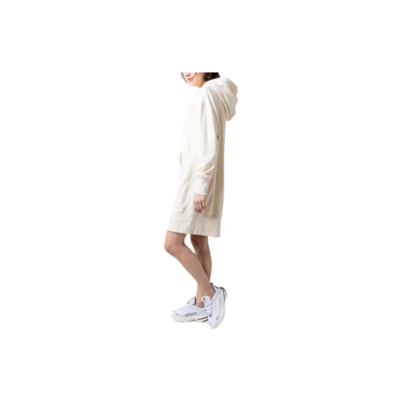 LACOSTE Long-Sleeved Dresses Women's Beige-3