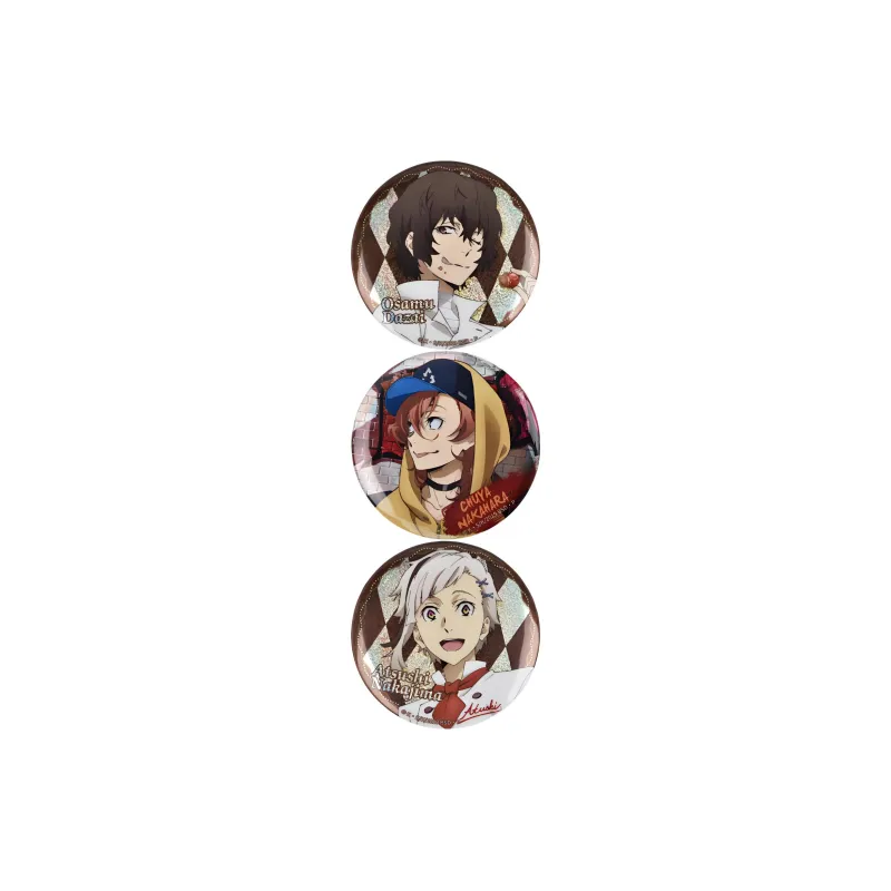 BOOM COMIC Bungo Stray Dogs  The Second Volume Double Flash Dessert Street Osamu Dazai And Shusaku Nakamura Badges-1