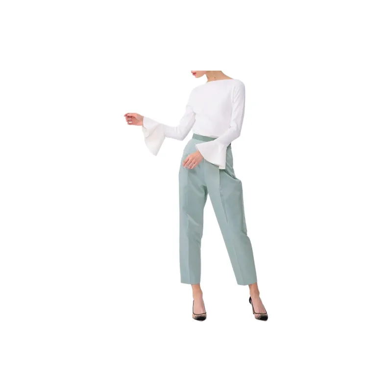 Beams Casual Pants Women's Mint Green-3