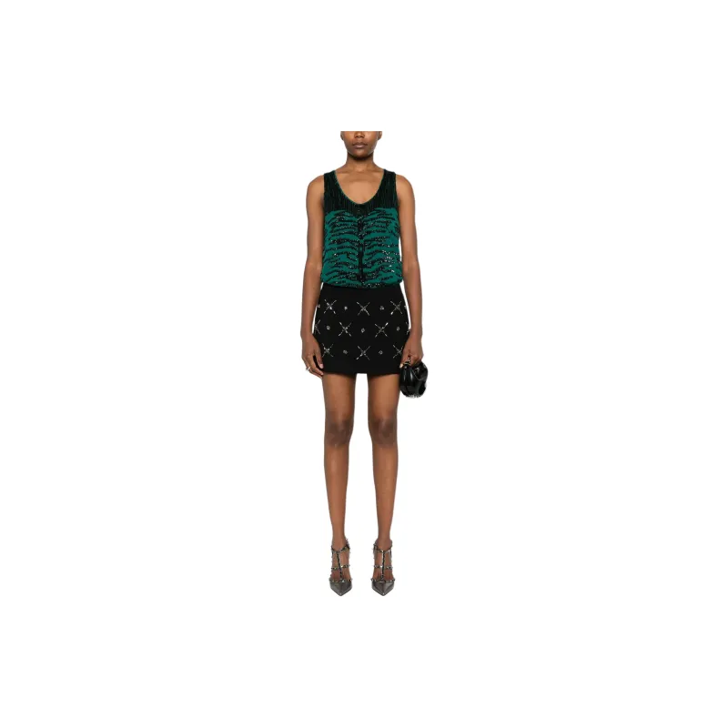 PINKO Sequin Embellished Sleeveless Top-1