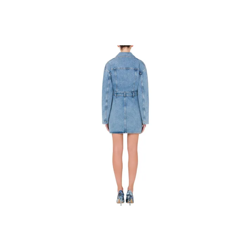 MOSCHINO Long Sleeved Dresses Women's Blue-2