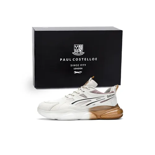 PAUL COSTELLOE Running Shoes Men Low-Top Beige/Brown