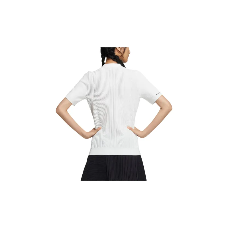 Adidas STATEMENT PRIMEKNIT Polo Shirt Women's White-3
