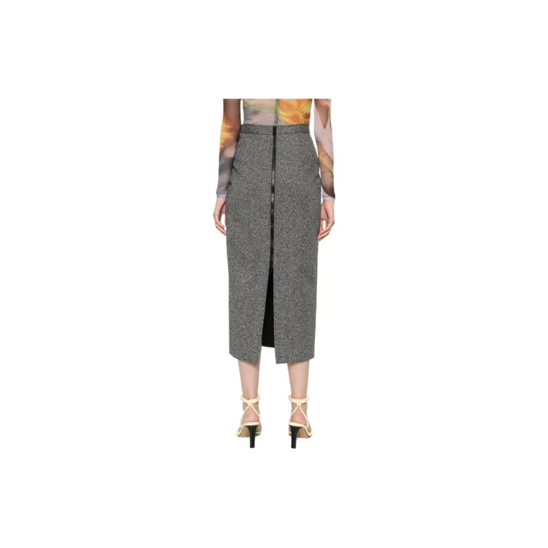 MSGM Interlock Twill Midi Skirt-2