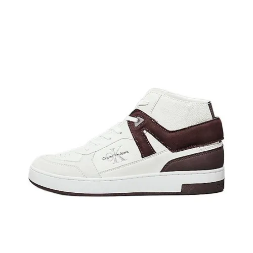 CKJ calvin grande KLEIN JEANS High-Top Skateboard Shoes Men's White