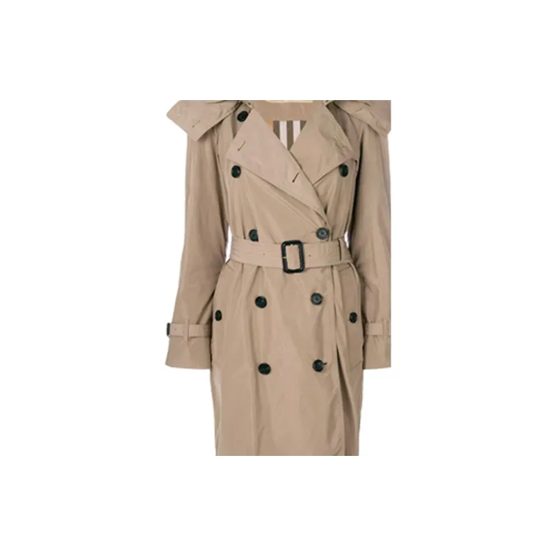 Burberry Trench Coats Women's Beige-5
