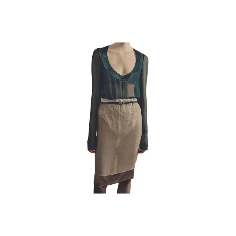 SAINT LAURENT SS24 Casual Long Skirts Women's Beige-2