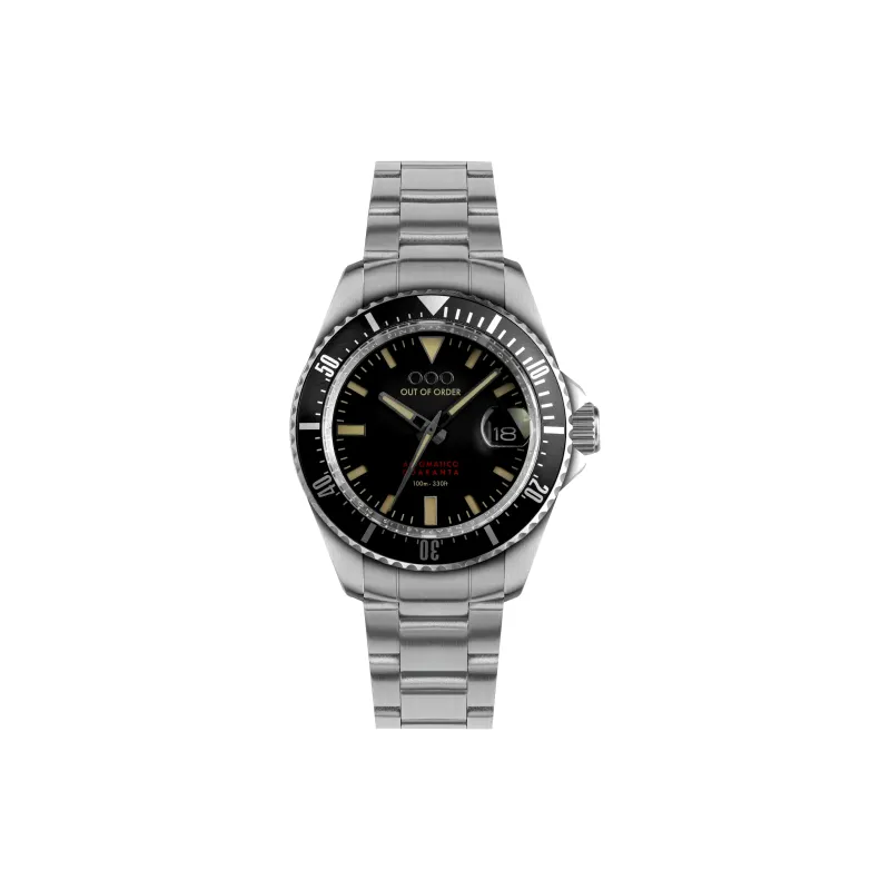 OUT OF ORDER Wrist Watch Automatic Mechanical Movement Black Dial Men's Watches-0