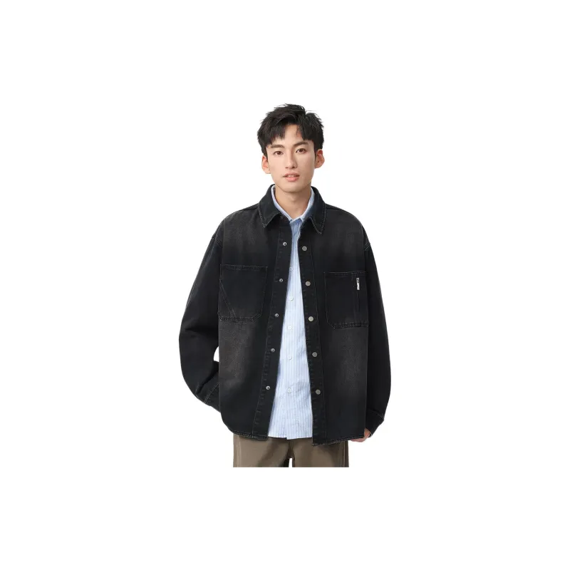 Tonlion Denim Jacket Unisex Black-1