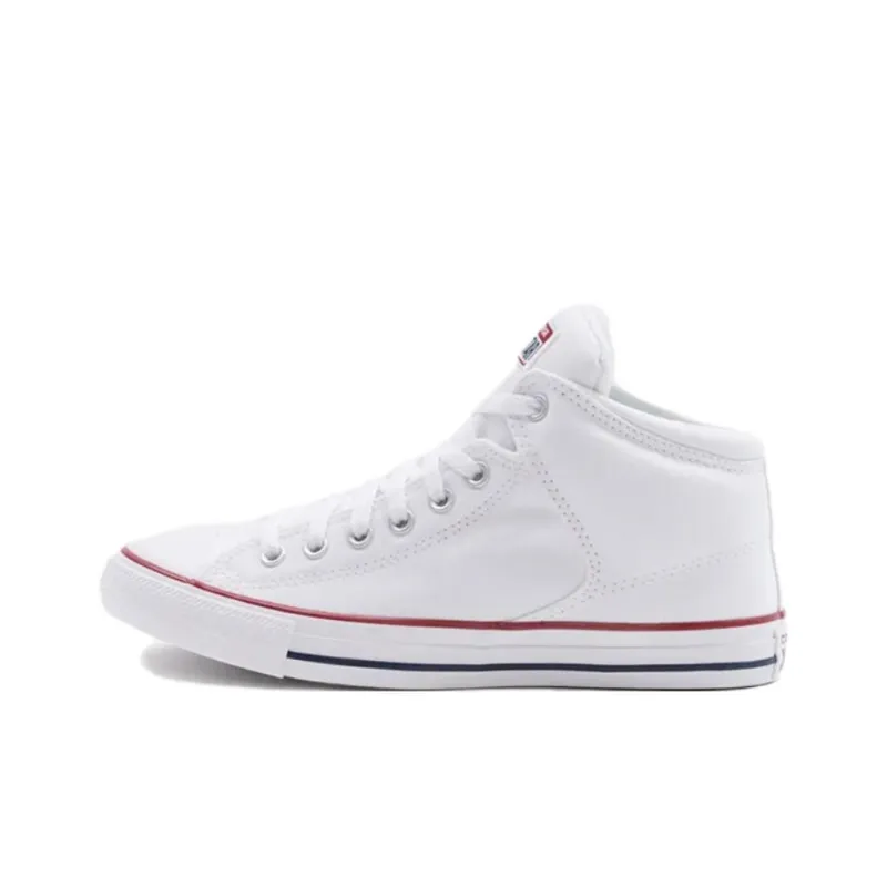 Converse Chuck Taylor All Star Anti Slip Wear Resistant Mid Top Canvas Shoes Unisex White-0