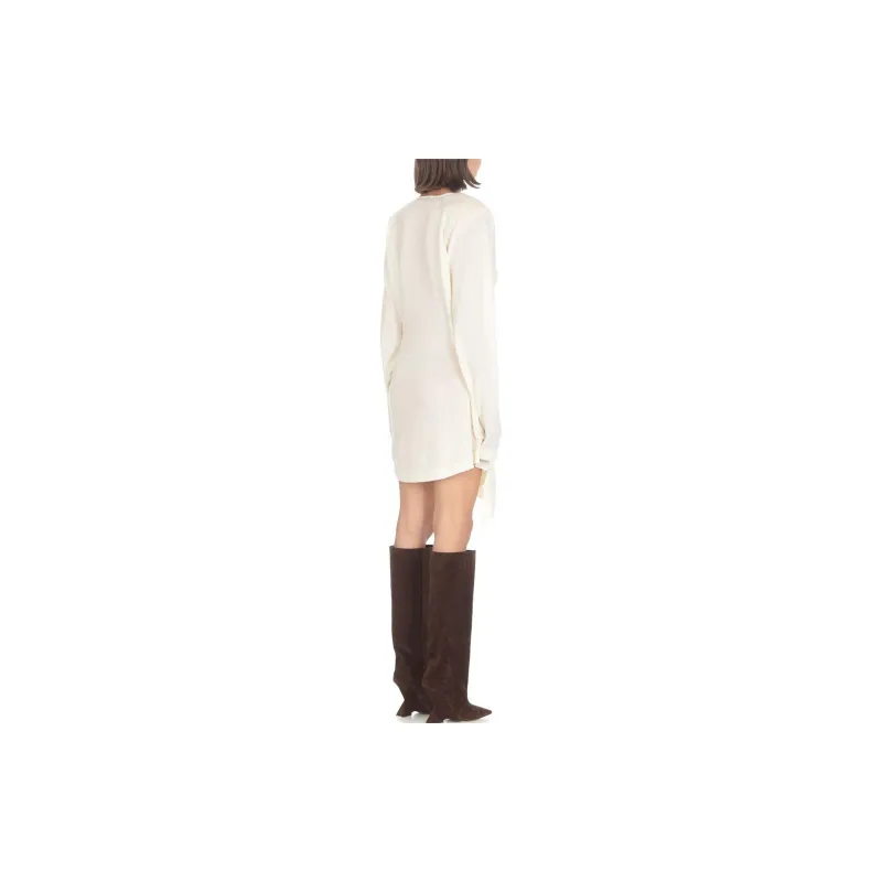 The Attico Hurely Asymmetric Hem Mini Dress-3