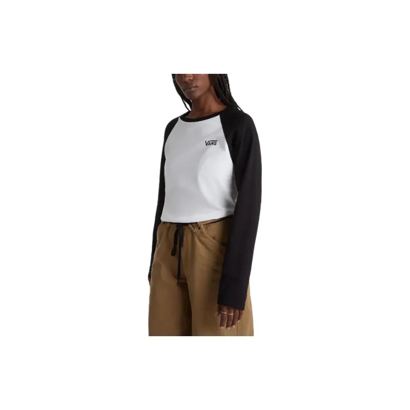 Vans Flying V Raglan Sleeve T Shirt Women's Black-4