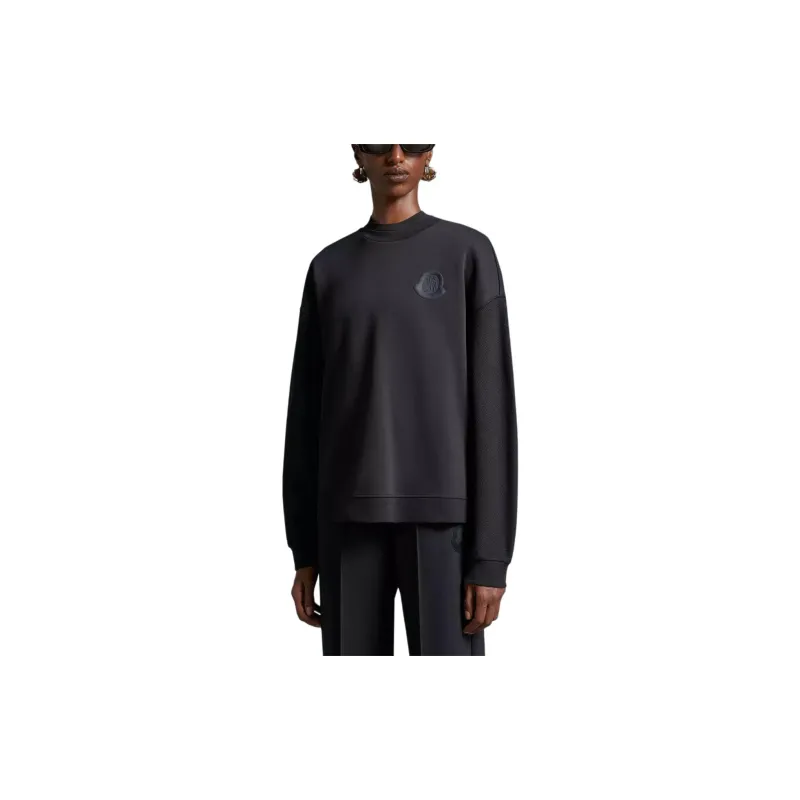 Moncler Logo Motif Sweatshirt Sweatshirt Women's Dark Gray-3