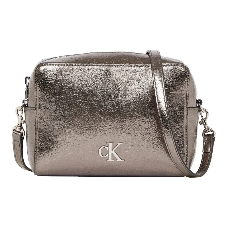 CALVIN KLEIN Imitation Leather Crossbody Bag Shoulder Bag Women's Metallic-0