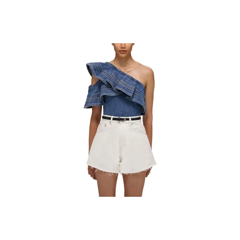 Self portrait SS22 Shirt Women's Denim Blue-1