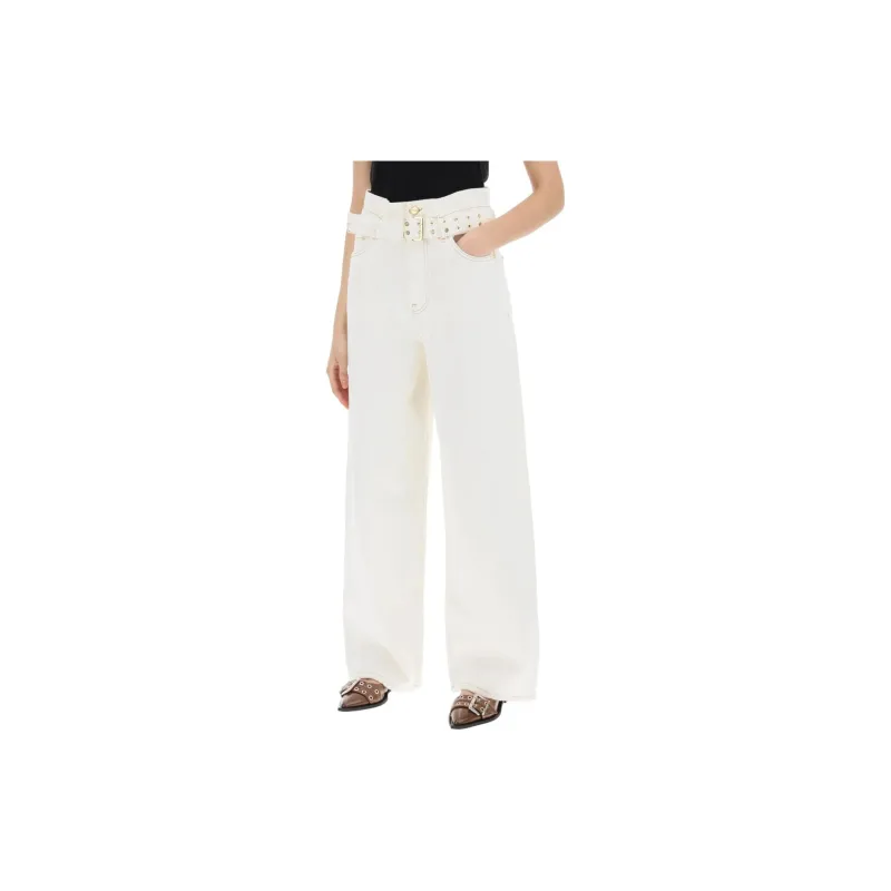 GANNI Jeans Women's White-3