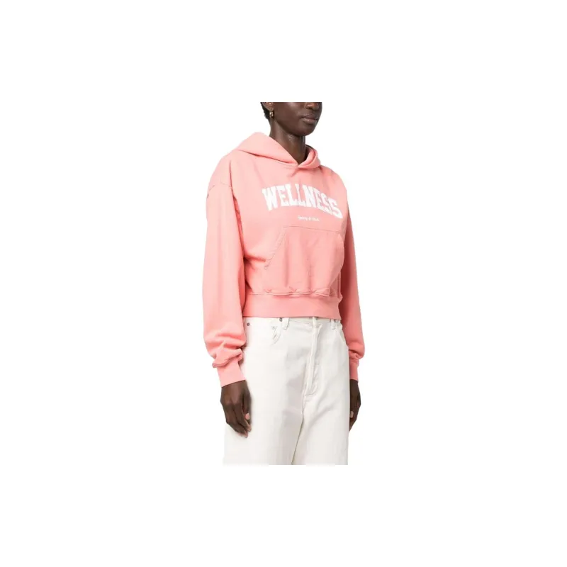 SPORTY & RICH Logo Printed Long Sleeved Hoodie-2