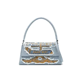 YProject Cotton Shoulder Bag Handbag Shoulder Bag Women's Light Blue