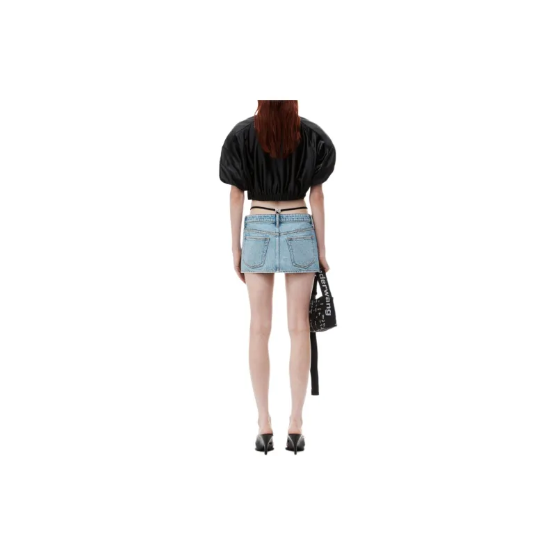 Alexander Wang Thong Strap Denim Skirt-3