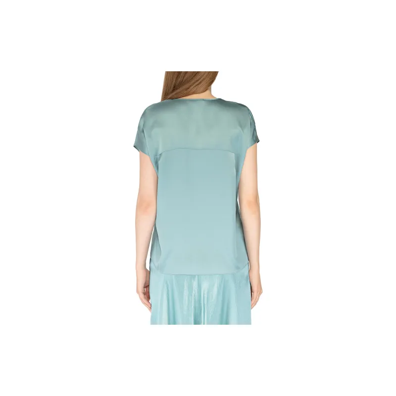 VINCE Silk Cap sleeve Blouse-3