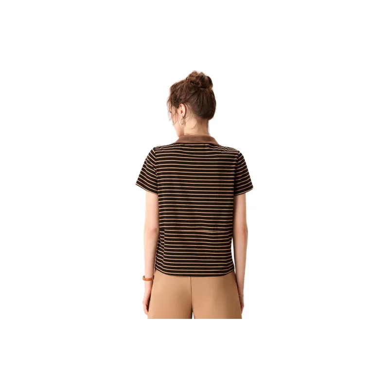 FENHONGMALI T Shirt Women's Coffee-2