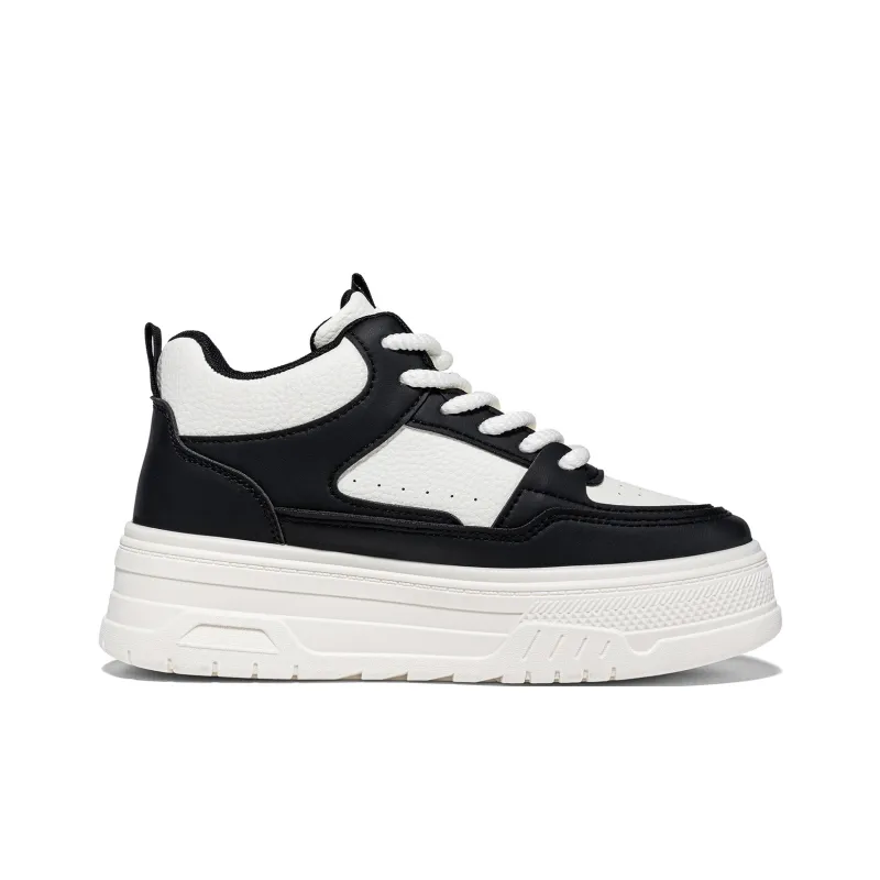 WARRIOR Skateboard Shoes Women's High Top Black Rice-1