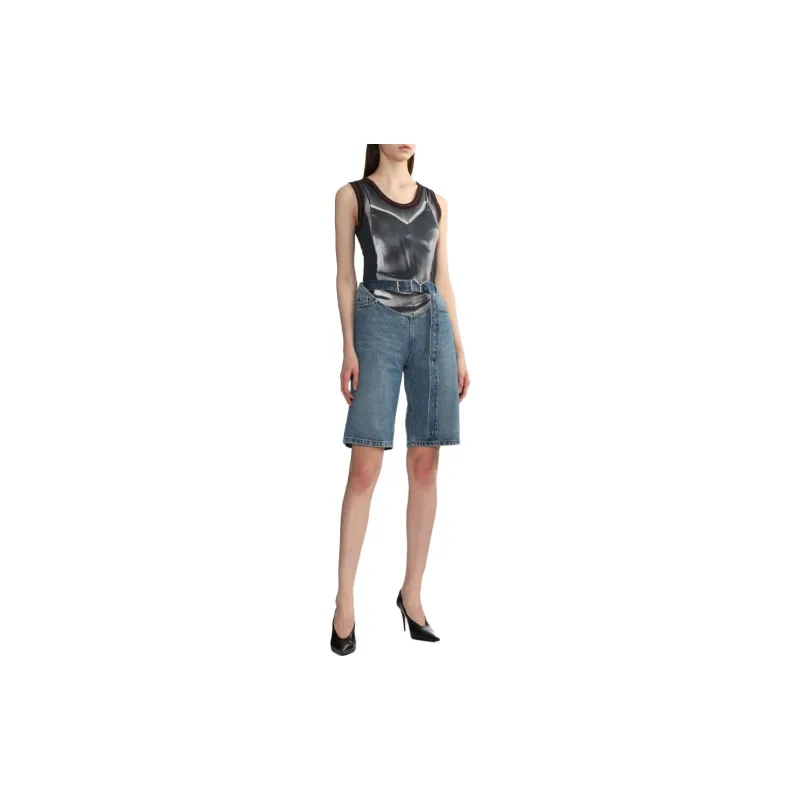 Y/Project Denim Shorts Women's Dodger Blue-1