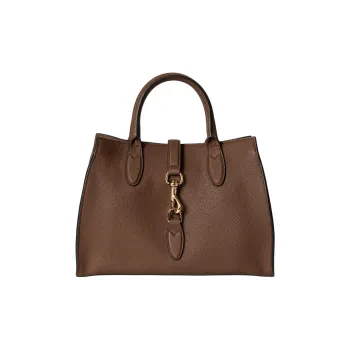 GUCCI Soft Grained Leather Tote Bag Shopping Bag Shoulder Bag Crossbody Bag Handbag Medium Size Women's Brown