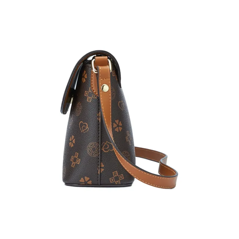 RED DRAGONFLY PVC Shoulder Bag, Crossbody Bag Regular Women's Coffee-3