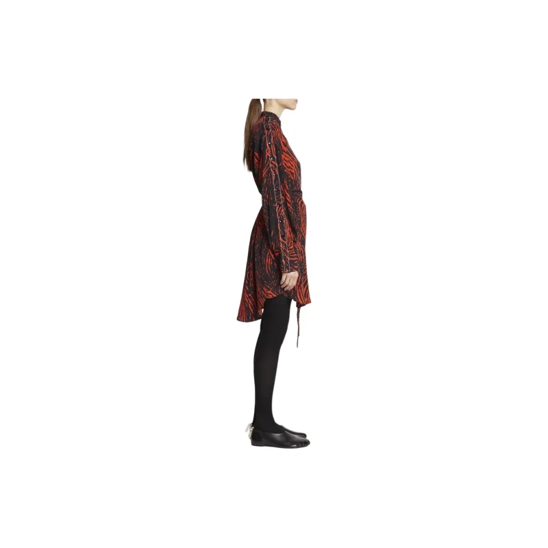 PROENZA SCHOULER Leopard print Crepe De Chine Shirtdress-3