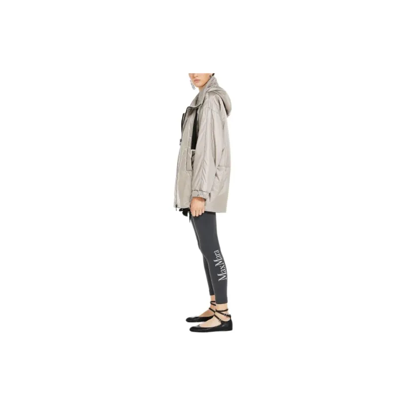 MAXMARA THE CUBE Greenfe Collection Water-Repellent Canvas Jacket Jackets Coats Women's Light Gray-1