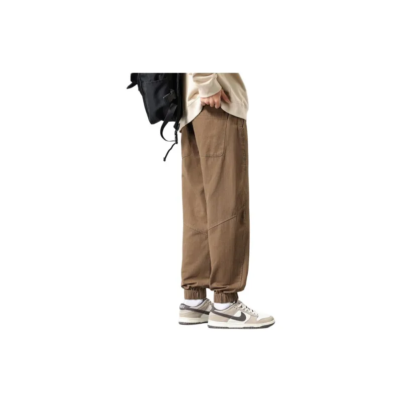 Tonlion Casual Pants Unisex Dark Khaki-2