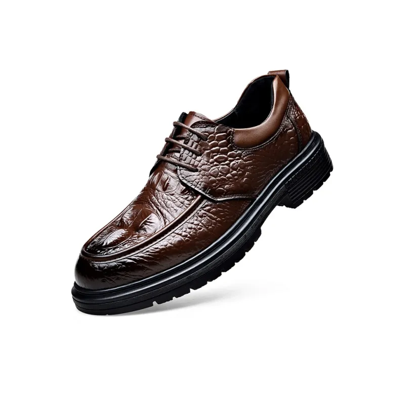EGCHI Men's Casual Shoes Men Low Top Black/Brown-9