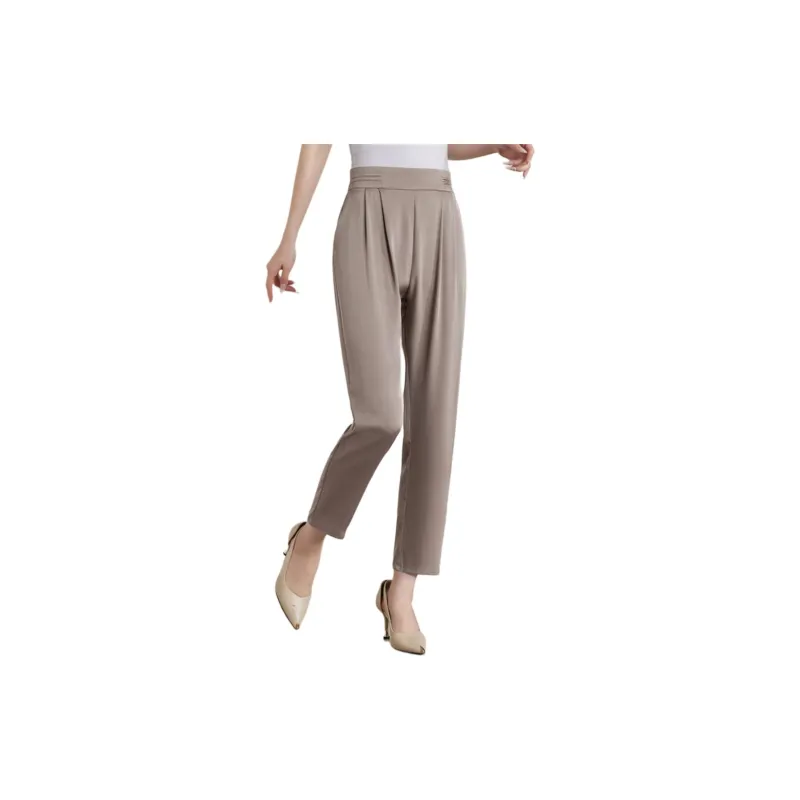 Yi Mengyuan Silk Casual Pants Women's-4