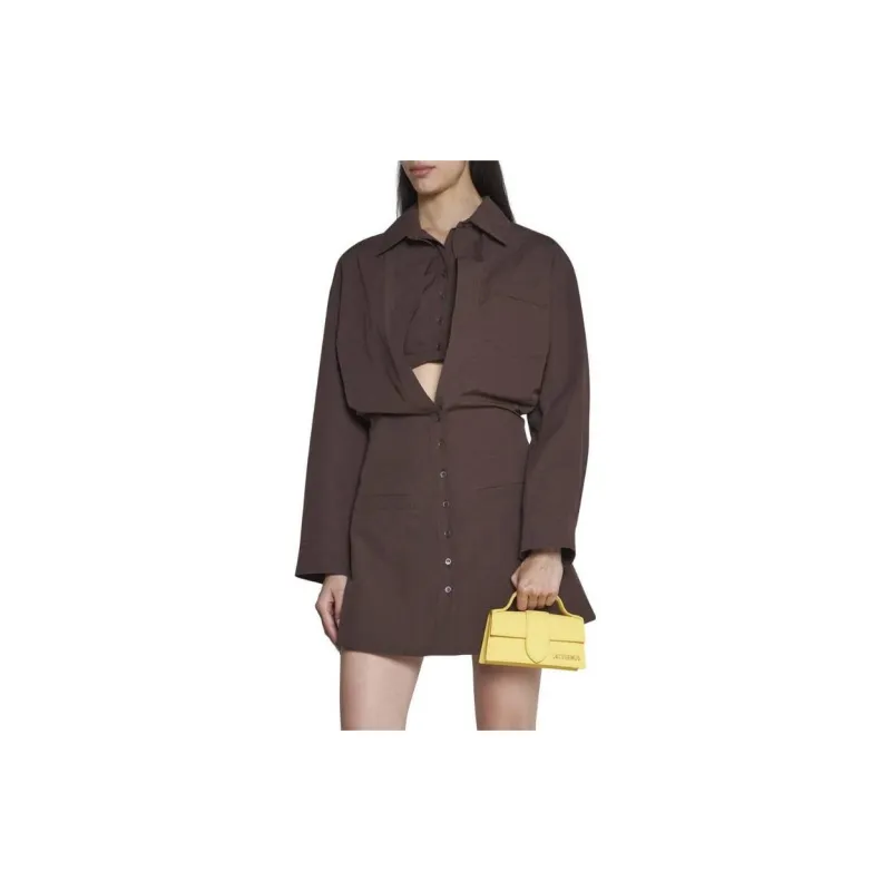 Jacquemus Long-Sleeved Dresses Women's Brown-2