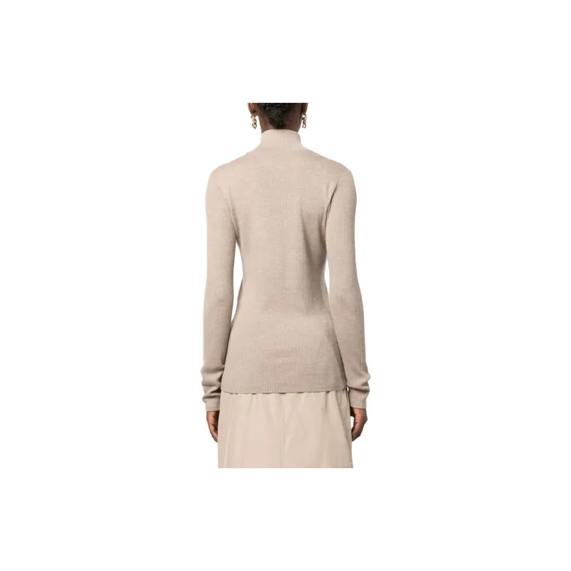 Brunello Cucinelli Half Zipped Ribbed Jumper-2