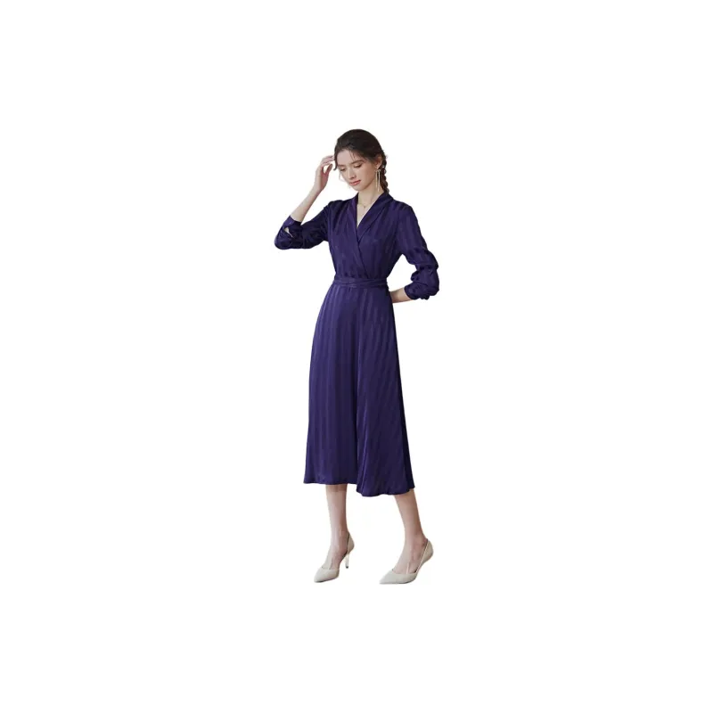 ROEYSHOUSE Long Sleeved Dress Women's Stripes-2