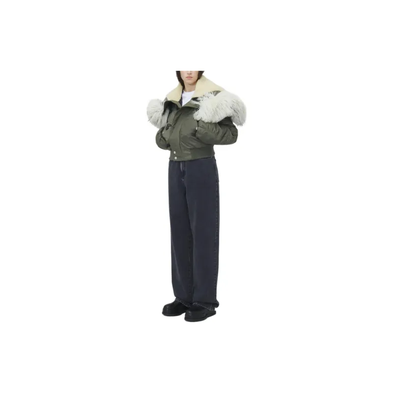 Alexander McQueen Shearling trim Bomber Jacket-3