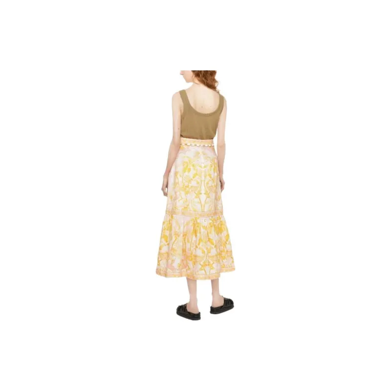 Zimmermann Casual Long Skirts Women's Yellow-2