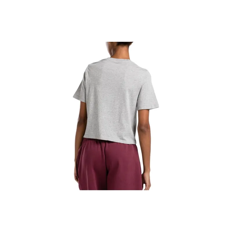 Reebok T-Shirt Women's Light Gray/Burgundy-2